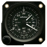 Winter-4445, WInter, Altimeter, Model: 4FGH 20, 30,000 feet, inHg, 2-pointer